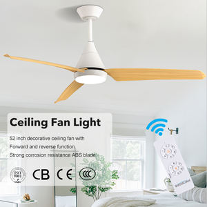 พัดลมเพดาน Bldc ทันสมัยสำหรับห้องนั่งเล่นในบ้านขนาด52นิ้วพัดลมติดเพดานพร้อมรีโมทควบคุม - Product Image 2