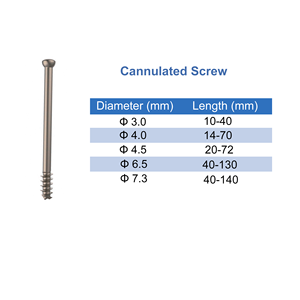 <span class=keywords><strong>Vis</strong></span> osseuse Herbert CANWELL 2.5/3.0/3.5/4.0mm, <span class=keywords><strong>vis</strong></span> canulée <span class=keywords><strong>sans</strong></span> tête, compression, classe III, certifiée CE et ISO - Product Image 3