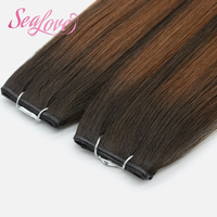 Extensiones de Cabello Humano Remy Virgen Ultra Finas Genius Wefts Lisas de Colores Mixtos, Extensiones Genius Weft para Salón, Gran Venta