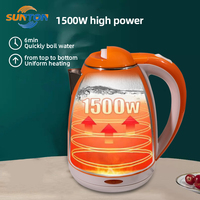 Bouilloire en plastique SUNTON capacité personnalisée bouilloire électrique populaire hôtel 1.5L/1.8L/2L pour café et thé