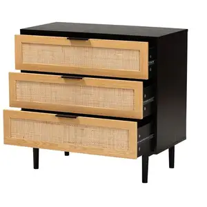 Moderno barato minimalista console mesa rattan madeira mesa home office mesas com gavetas