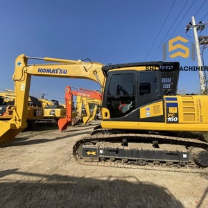 Excavatrice sur chenilles d'occasion KOMATSU PC160 de 16 tonnes avec moteur et pompe hydraulique, durable et efficace pour les chantiers de construction - Product Image 1