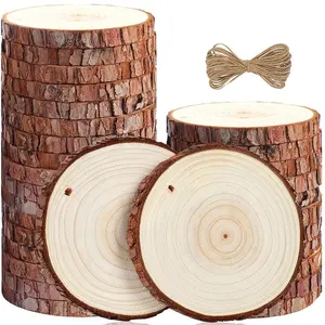 थोक diy लकड़ी स्लाइस शादी के लिए-थोक के लिए देहाती DIY प्राकृतिक लकड़ी स्लाइस दौर क्रिसमस शादी की सजावट