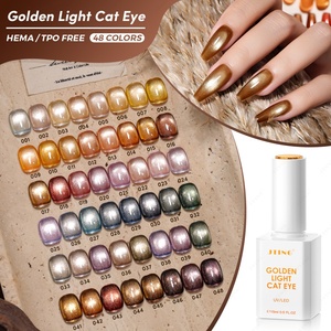 JTING Fournisseur de premier plan, Collection de vernis gel magnétique effet œil de chat doré 48 couleurs, sans TPO/Hema, OEM ODM - Product Image 1