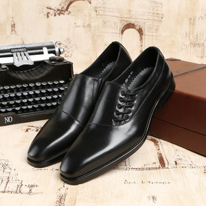 Chaussures pour hommes - Chaussures en cuir décontractées à lacets latéraux - Version coréenne - Chaussures en cuir respirantes - Tendance - Product Image 2