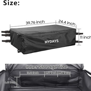 Bolsa de almacenamiento para carrito de golf, compartimento interior impermeable negro, correas desmontables para uso en exteriores - Product Image 5
