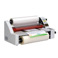 Machine à plastifier de bureau BY-V350 A3/A4/A5 à froid et à chaud avec moteur 500W et largeur de 335 mm