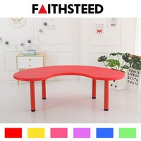 Table d'activités pour enfants en forme de rein avec bords arrondis pour la maternelle, la salle de classe et le centre d'apprentissage à domicile
