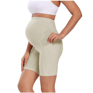 LOGO personnalisé <span class=keywords><strong>Fitness</strong></span> taille haute, pantalon amincissant de grossesse pour femmes enceintes, Leggings avec poches, vente en gros - Product Image 5