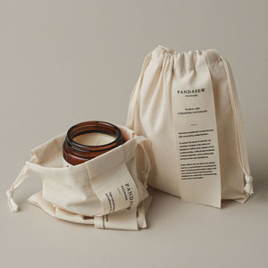 PandaSew Custom Logo Cotton Drawstring <b>Bag</b> with Label <b>Dust</b> <b>Bag</b> Gift Packaging Jewelry Pouch - Product Image 5