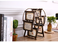 Nouveau Design Rotatif Grande Roue Photo Cadre Stand 5 Pouces enfants art cadre Photos De Mariage Personnalisé Moulin À Vent Photo Cadre