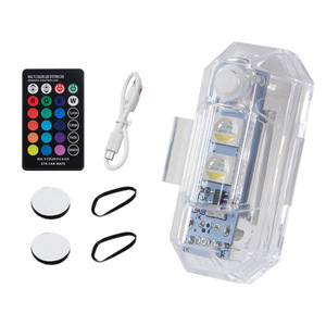 Feux d'avertissement clignotants colorés pour voitures et motos <span class=keywords><strong>6V</strong></span> USB LED Drone lumière stroboscopique modèle de queue de vélo Anti-Collision - Product Image 2