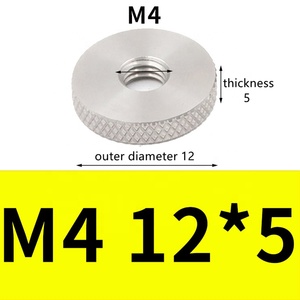 304 Edelstahl-Daumen knopf M3 M4 M5 M6 M8 M10 Handdreh einstellung Dünner Knopf Flache gerändelte runde Mutter - Product Image 4