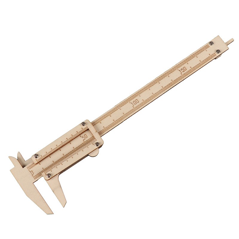 Creative DIY Wooden Vernier Caliper Handmade Assembly STEM Educational Learning Puzzle Toy for Kids