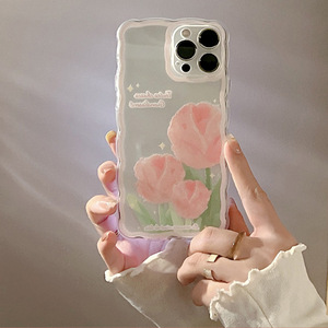 <span class=keywords><strong>Coque</strong></span> de téléphone mignonne tout compris, <span class=keywords><strong>transparente</strong></span> givrée, <span class=keywords><strong>motif</strong></span> peint de tulipes, pour <span class=keywords><strong>iPhone</strong></span> 15 14 13 12 <span class=keywords><strong>11</strong></span> Pro Max Plus - Product Image 5
