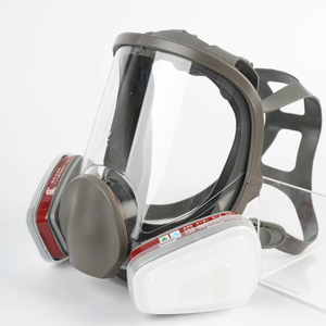 <span class=keywords><strong>Respirator</strong></span> profesional V6800, <span class=keywords><strong>Respirator</strong></span> masker keamanan wajah penuh karbon aktif katup pernapasan aliran dingin - Product Image 1