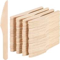 Spatule à beurre en bois biodégradable à usage unique, spatule en bois de bouleau, couteau à étaler pour la préparation de desserts à la maison