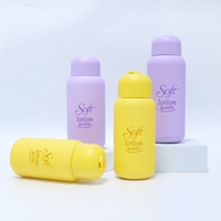 Bouteilles de shampoing en HDPE de 200 ml et 500 ml avec logo imprimé, double paroi, bouchon à clapet, gravure acide, emballage cosmétique écologique pour lotion