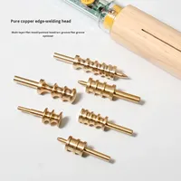 Outil de bricolage pour le travail du cuir, Pince à bords en laiton, Coupe-bordure, Presse-lignes, Tête de repassage, Fer à souder, OEM, Polyvalent, Durable, Jaune