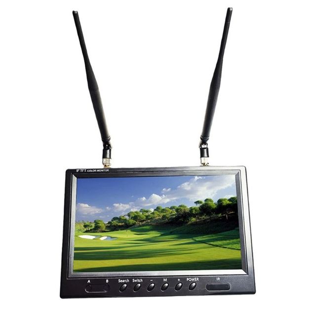 9 Inch 5.8G FPV Monitor LCD Screen 800X480 20Hz--20Khz Stereo Dual Receiver for RC FPV Drone Quadcopter