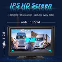 Caméra de recul sans fil universelle pour camion/voiture/camping-car, AHD 7 pouces, qualité supérieure, étanche IP67, 1080P, avec moniteur DVR