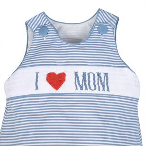 Monos de Bebé para Niños con Bordado Hecho a Mano Personalizado, Estilo Lujoso, Spandex/Algodón, Patrón Paisley, 'I Love Mom', OEM ODM - Product Image 1