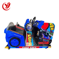 Simulateur de voiture de course d'arcade pour enfants de 22 pouces Machine de jeu à pièces en métal et en matière plastique pour le divertissement et l'amusement
