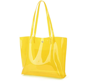 Sacs de shopping transparents pour femmes, sacs fourre-tout en PVC imperméables, sacs à main en gelée pour femmes avec logo personnalisé imprimé - Product Image 2
