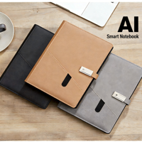 Cuaderno Digital Inteligente, Set de Regalo Empresarial, Tecnología IA, Personalización de Marca, Tapa Dura de Cuero, 80 Hojas, Impresión UV