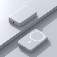 Banco de Energía Inalámbrico Personalizable de Alta Capacidad de 10000 mAh con Carga Rápida de 15 W, Interfaces USB-C/Tipo-C, Banco de Energía Magnético