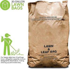 Sacs à déchets de jardin biodégradables personnalisés en gros, gallon <span class=keywords><strong>1</strong></span>-10l, pour les feuilles, les déchets de jardin, les feuilles, le papier, les déchets alimentaires - Product Image 2