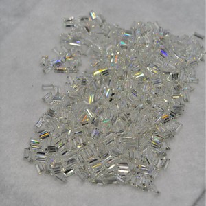Princess Square Zircon Loose Stones Slightly Yellowish Beige Iridescent For Jewelry Making - Product Image 3