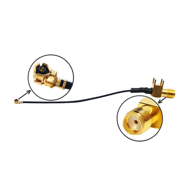 Factory SMA Female PCB to U.FL for Mini Coax Jumper Cable 1.13mm 1.13 RF Cable Coaxial Assembly 100mm