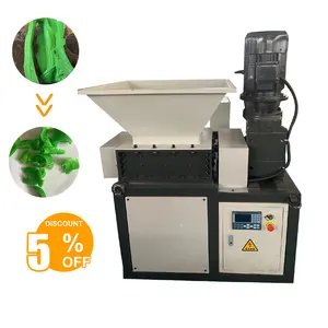 Ounaisi tái chế chất thải rắn Chai PET đôi trục nhỏ phế liệu kim loại nhựa đôi trục Shredder máy