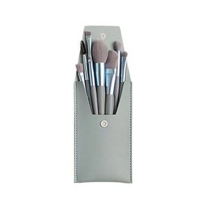 Makeup <b>Brush</b> Set 8 Piece Portable Beauty Tool With Synthetic Fibers For Foundation Eyeshadow Blush Lip Powder <b>Brushes</b> - Product Image 5