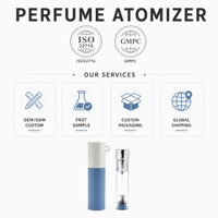 Atomiseur de parfum rechargeable portable de voyage, format mini 8ml 10ml, couleur personnalisée, avec crochet porte-clés