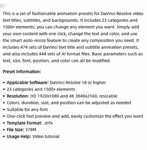<span class=keywords><strong>DaVinci</strong></span> Resolve Offre 50 Transizioni Simulate di Obiettivi Fotografici per Cambi di Scena Senza Interruzioni in Grafica e Multimedia - Product Image 4