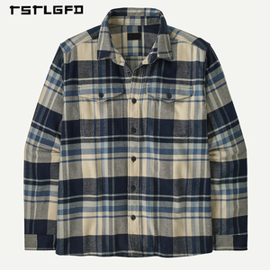 Camisa de Franela a Cuadros Vintage para Hombre con Logotipo Personalizado, 100% Algodón, Ecológica, Casual, Manga Larga, Cierre de un Solo Botón - Product Image 3