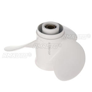Hélice de bateau hors-bord marine 9 7/8 X 13 pour Yamaha 20-30HP 664-45949-02-EL en alliage d'aluminium blanc, 3 pales, 10 cannelures - Product Image 3