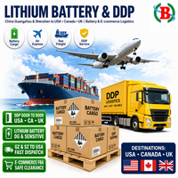 Agent d'expédition DDP Chine Guangzhou Shenzhen Logistique vers les États-Unis Miami Canada Royaume-Uni Batterie au lithium E-commerce Alibaba Transitaire