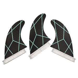 Aileron de planche de surf UPSURF G5M, base FCS2, queue géométrique rayée, taille moyenne - Product Image 4