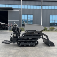 Mini-camion à benne basculante 500kg, tracteur à chenilles avec chargeur