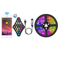 Bande lumineuse LED intelligente RVB étanche LED TV rétro-éclairage Usb couleur changeante musique lumière Flexible décoration lampe