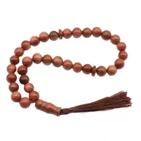 Nhà Máy Gỗ Tự Nhiên Hồi Giáo Tasbih Rosario Jewelry Bracelet Với Tassel Tùy Chỉnh Lớn 8 Mét 33 Beaded Kuka Cầu Nguyện Bead Hồi Giáo Mân Côi