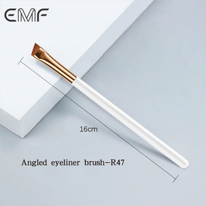 Strumenti di trucco Logo personalizzato di alta qualità all'ingrosso EMF ad angolo piatto Eyeliner sopracciglia bianco capelli sintetici per occhi Private Label - Product Image 1