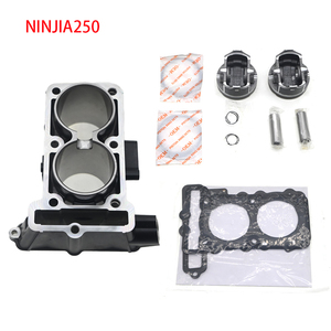 Piezas de Cilindro de Motor de Motocicleta Aptas para KAWASAKI <span class=keywords><strong>Ninja</strong></span> <span class=keywords><strong>250</strong></span> EX250 Versys-X <span class=keywords><strong>250</strong></span> KLE250 ER250 <span class=keywords><strong>Z250</strong></span> 4T 62mm - Product Image 1
