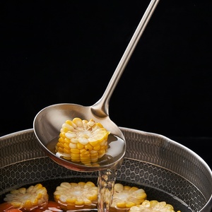 Ensemble d'ustensiles de cuisine en acier inoxydable 304 : spatule pour wok, louche, écumoire, spatule ajourée, cuillère à pâtes pour la maison, le camping et la cuisine - Product Image 3