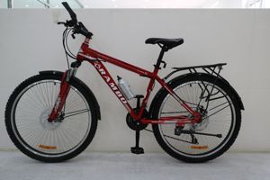 Vélo de montagne, nouveau design, double frein à disque, cadre rouge avec porte-bagages, vélo de montagne pour adolescents, <span class=keywords><strong>26</strong></span> <span class=keywords><strong>pouces</strong></span> - Product Image 5