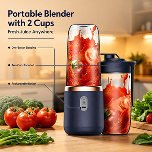 <span class=keywords><strong>Licuadora</strong></span> Portátil Mini Eléctrica para Smoothies de Frutas, Extractor de Jugos, Procesador de Alimentos con Cuchillas de Acero Inoxidable y Plástico PC para Uso Doméstico - Product Image 1
