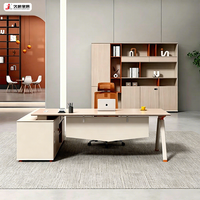 Meubles de bureau JIUSHUN, table de bureau moderne en forme de L, bureau de direction pour PDG, directeur, patron